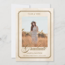 Classic Photo Graduation Announcement Invitation Inbjudningar