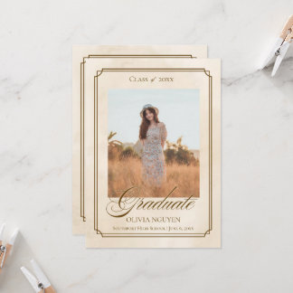 Classic Photo Graduation Announcement Invitation Inbjudningar