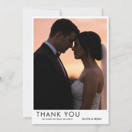 Classic Photo Wedding Thank You Card Tack Kort