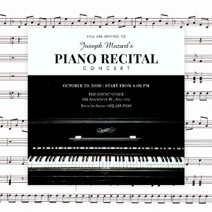 Classic Piano-skäl Inbjudningar