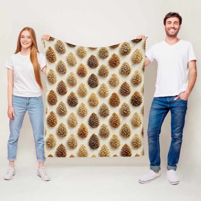 Classic Pinecone Winter Mönster Fleecefilt (På plats)