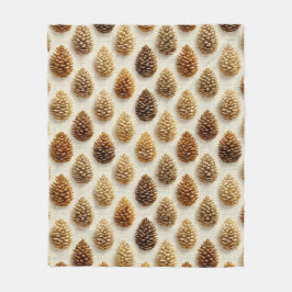 Classic Pinecone Winter Mönster Fleecefilt