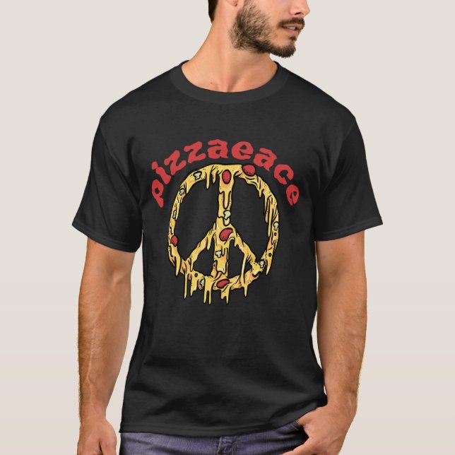 Classic Pizza Peace T Shirt (Framsida)