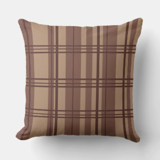 Classic Plaid Brown Shades Throw Pillow Kudde