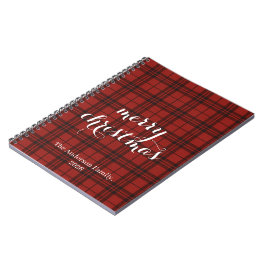 Classic Plaid Merry Christmas Festive -  Anteckningsbok
