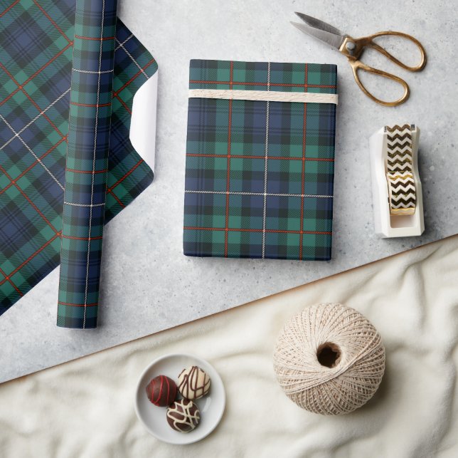 Classic Play Klan Robertson Grönt Tartan Presentpapper (Hantverk)