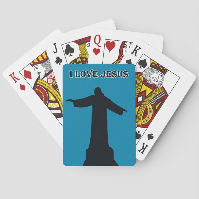 Classic Playing Cards   i love jesus  Casinokort (Baksidan)