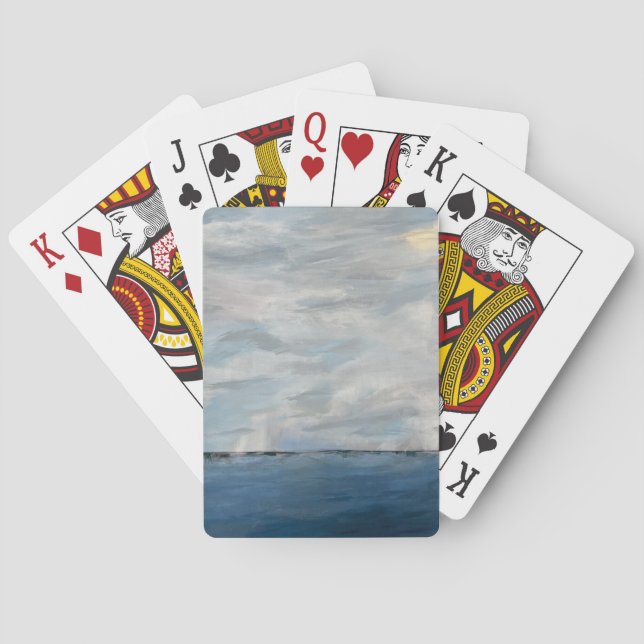 Classic playing cards with beach theme casinokort (Baksidan)