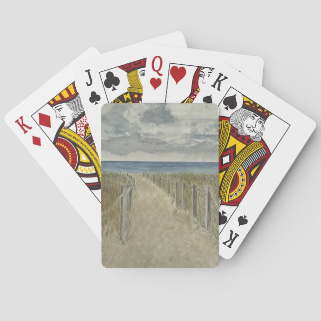 Classic Playing Cards with Beach Theme Casinokort (Baksidan)