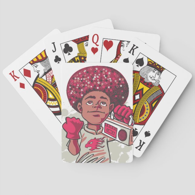 Classic Playing Cards – YOUTH Power Afro & Boombox Casinokort (Baksidan)
