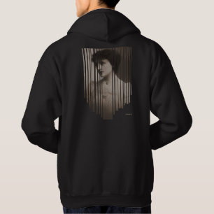 Classic Porträtt Hoodie med Abstrakt Visual Art