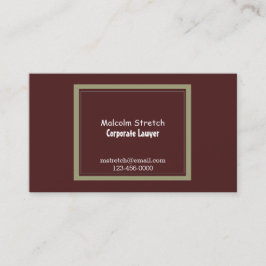 Classic Professionell Corporate Lawyer Visitkort