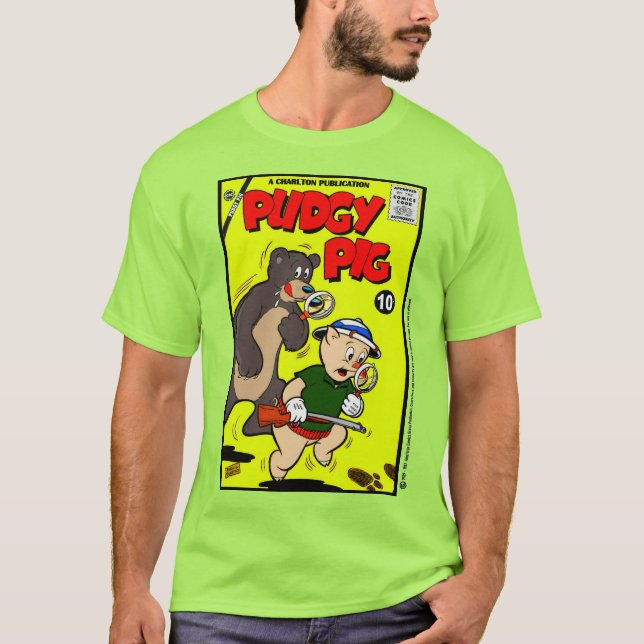 Classic PUDGY PIG Comic T-Shirt (Framsida)