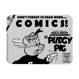 Classic PUDGY PIG (P.S.A.) Magnet 