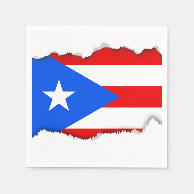 Classic Puerto Rican Flagga Pappersservett (Framsidan)