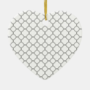 Classic Quatrefoil Mönster Julgransprydnad Keramik