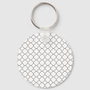 Classic Quatrefoil Mönster Nyckelring