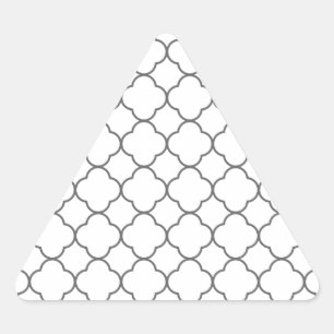 Classic Quatrefoil Mönster Triangelformat Klistermärke