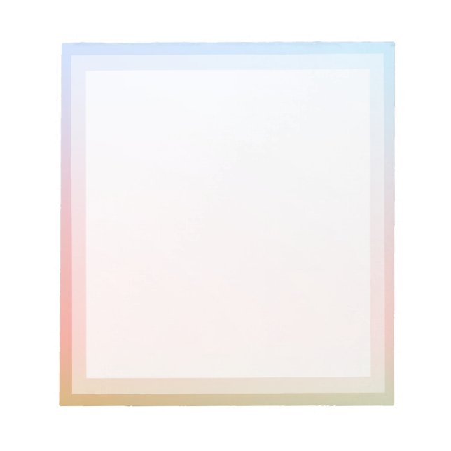 Classic Rainbow Färg Boarder Photo ram Anteckningsblock (Framsida)