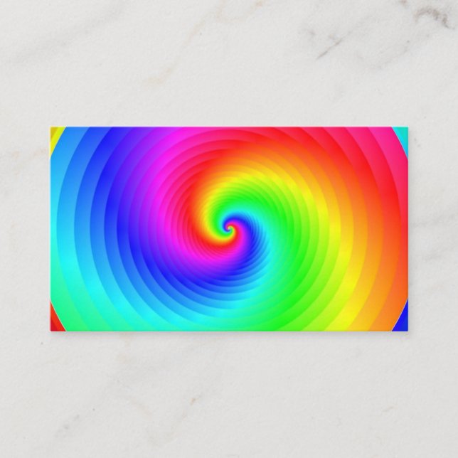 Classic Rainbow Spiral  Visitkort (Framsida)