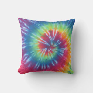 Classic Rainbow Swirl Tie Dye American MoJo Pillow Kudde
