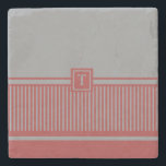 Classic Rand Monogram Stenunderlägg<br><div class="desc">Design har en klassisk appell från rand som är väldigt mångsidig. Anpassa texten. Använda mallen som du vill anpassa med det monogram du vill ha.</div>