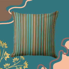 Classic Rand Teal Clay Shades Brown Kudde