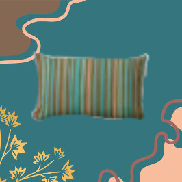 Classic Rand Teal Clay Shades Brown Lumbarkudde