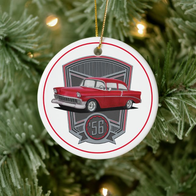 Classic Red 1956 Tri-Fem Julgransprydnad Keramik (Träd)