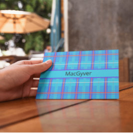 Classic Red and Blue Scottish Tartan, anpassningsb Kort