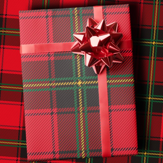 Classic Red and Green Christmas Tartan Plaid Presentpapper (Skapare uppladdad)