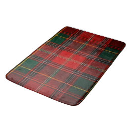Classic Red and Hunter Green Plaid Tartan Bath Mat Badrumsmatta