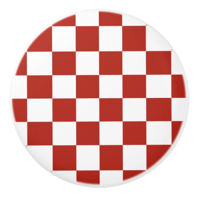Classic Red and White Checker Knopp (Framsidan)