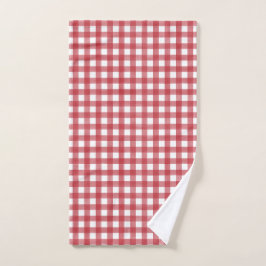 Classic Red and White Gingham Play Patterned