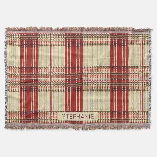 Classic Red & Black Tartan Play - Rustic Woven 2 Filt (Framsidan)