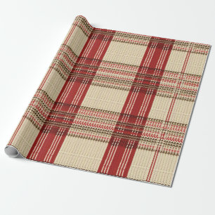 Classic Red & Black Tartan Play - Rustic Woven 2 Presentpapper