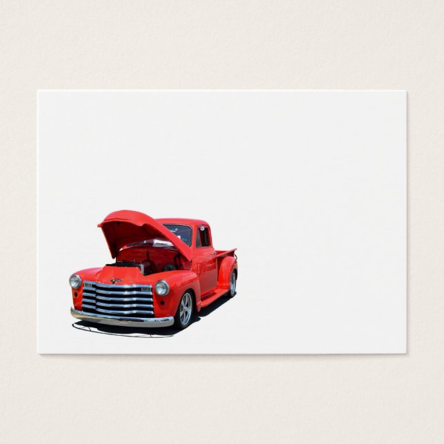 Classic Red Chevy Lastbil Customized Visitkort (Framsidan)