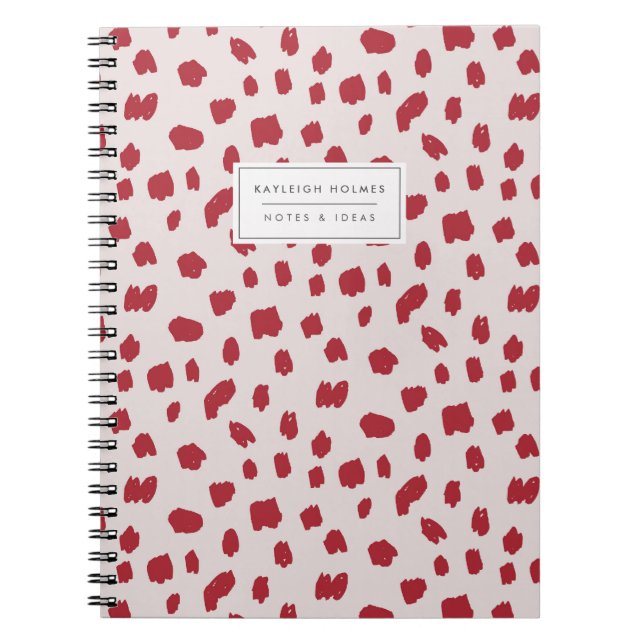 Classic Red Dalmatian Notebook Anteckningsbok (Framsidan)