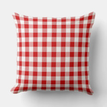 Classic Red Gingham Mönster Dekorativ kudde