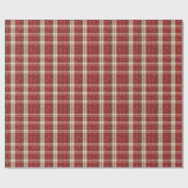 Classic Red & Green Holiday Tartan Snowflakes Presentpapper