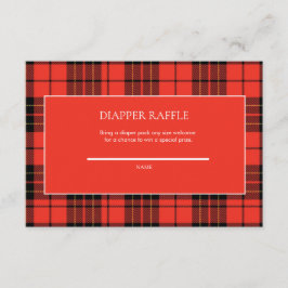 Classic Red  Inspired Baby Shower Enclosure Card Tilläggskort