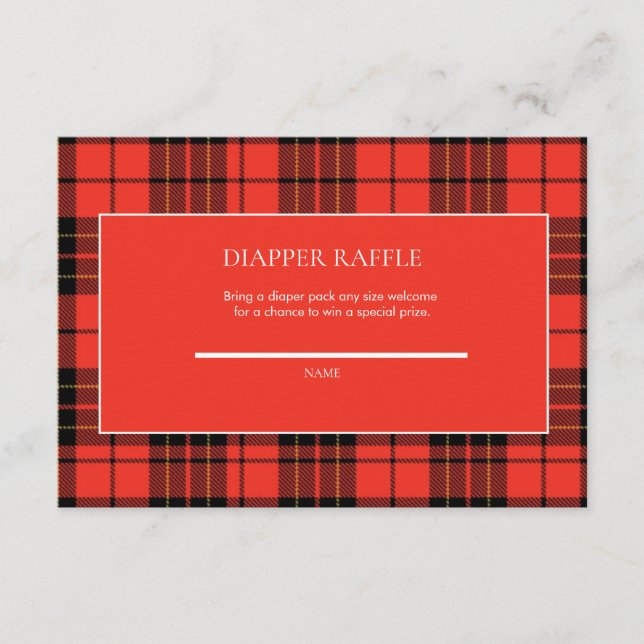 Classic Red  Inspired Baby Shower Enclosure Card Tilläggskort (Framsida)