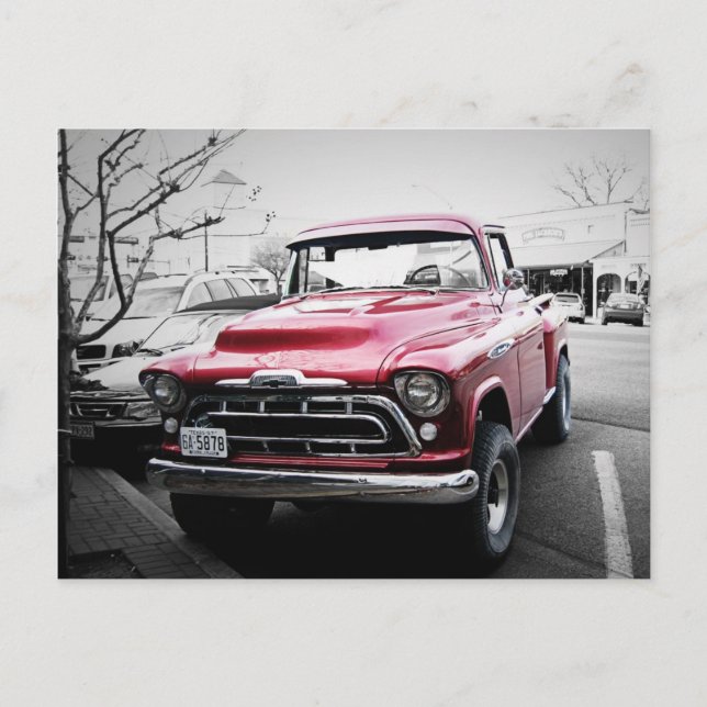 Classic Red Lastbil Vykort (Framsida)