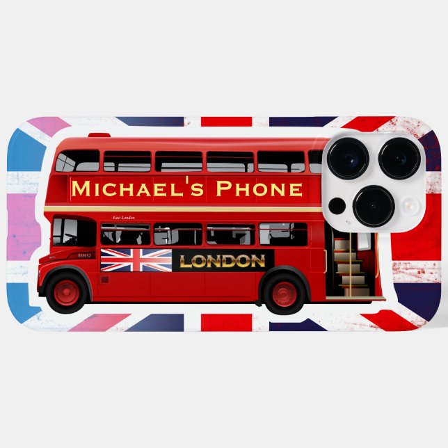 Classic Red London Dubbla-Decker Buss (Baksida (horisontell))