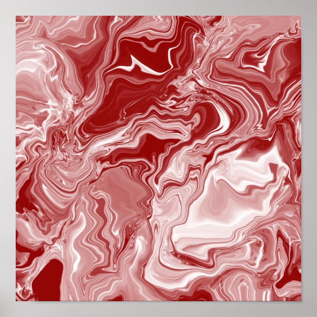 Classic Red Marble Poster (Framsidan)