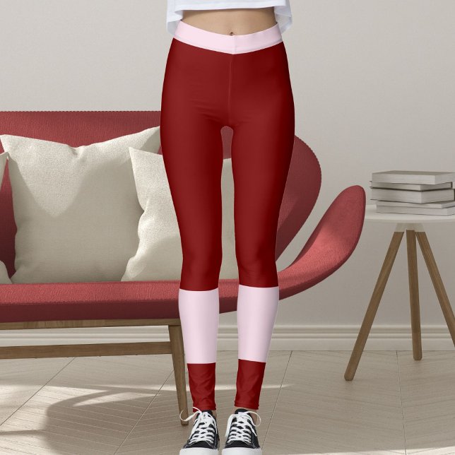 Classic Red Pink Valentine's Day Girlfriend Gift Leggings (Skapare uppladdad)