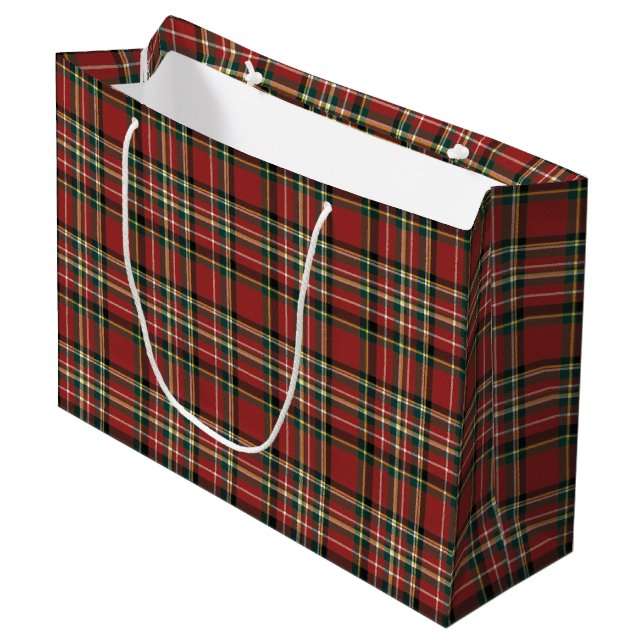 Classic Red Plaid Tartan Cozy Christmas (Framsidan Vinklad)