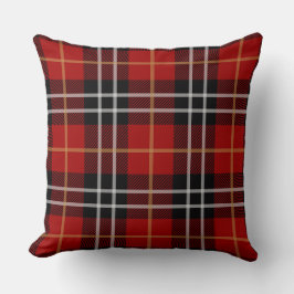 Classic Red Plaid Throw Pillow Kudde