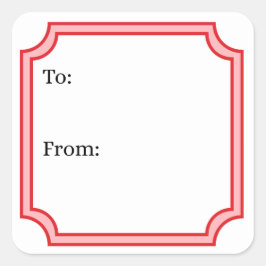 Classic Red Square Sticker Fyrkantigt Klistermärke