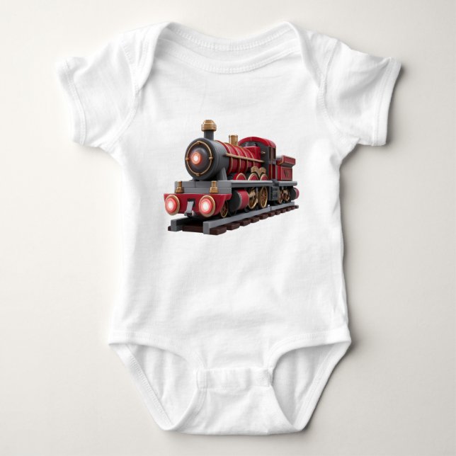 Classic Red Steam Train – Adventure Kids T-Shirt  (Framsida)